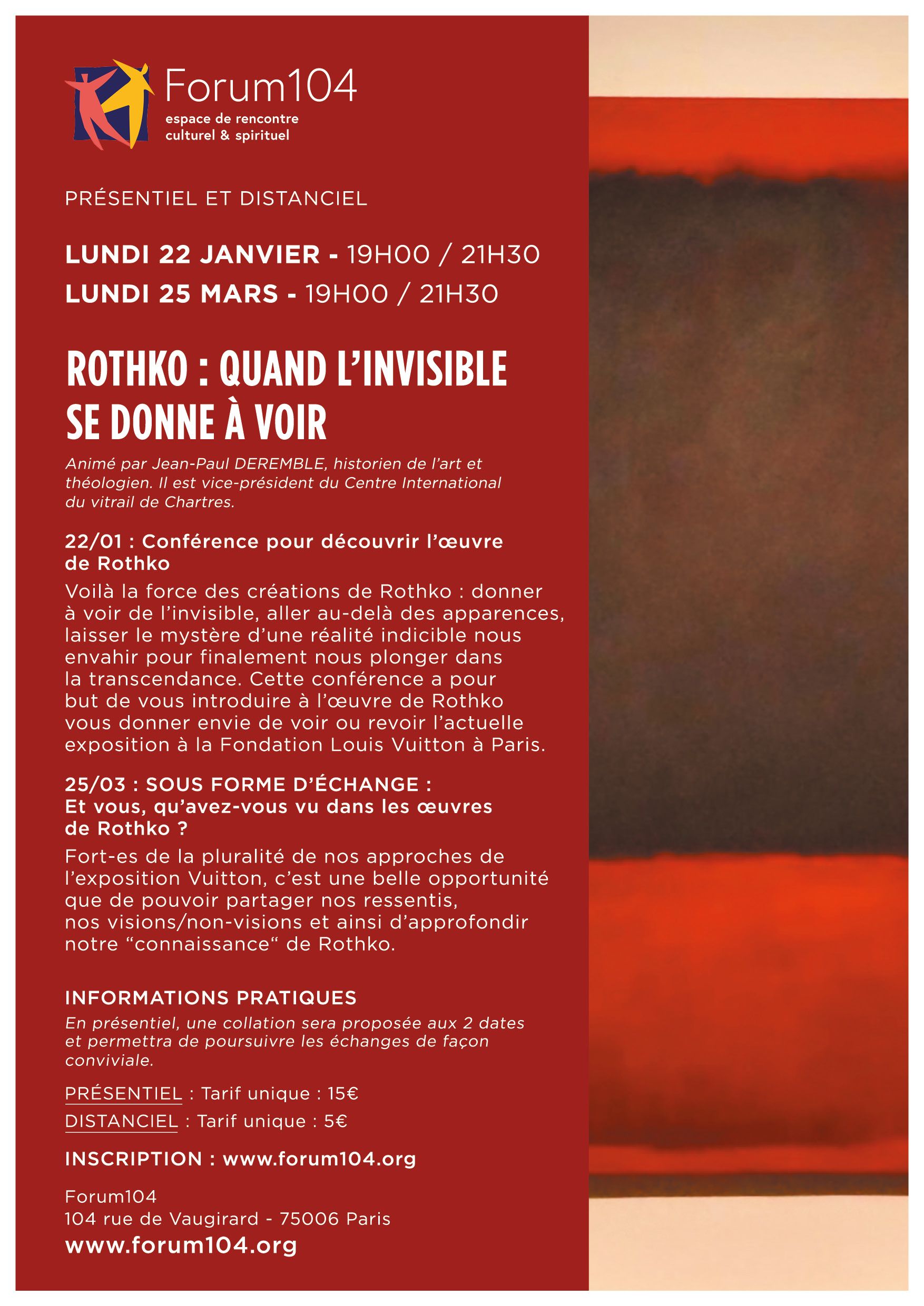 Invisible Rothko Rothko : quand l'invisible se donne à voir - Conférence pour découvrir ...